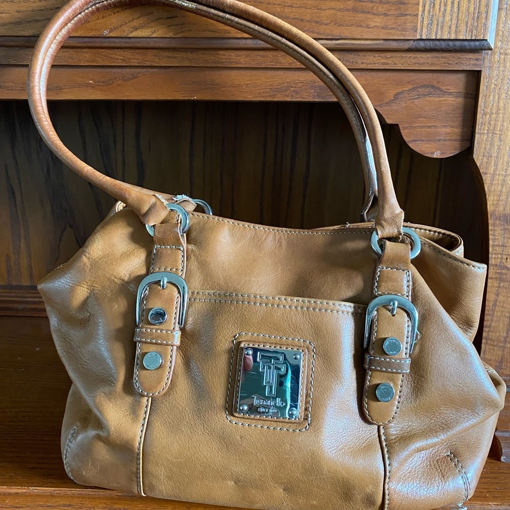 Tan Leather Tote Bag